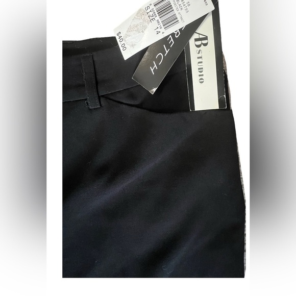 NWT AB Studio Capri Trouser Pants, Size 14, Black - Picture 3 of 4
